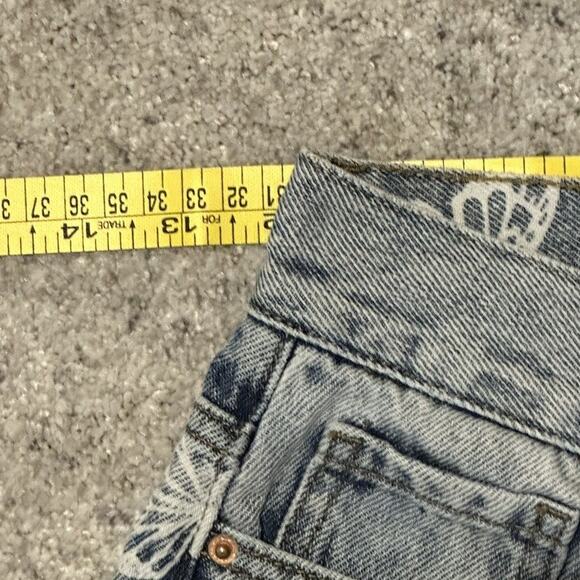 Pacsun Girls Ultra High-Rise Slim White Butterfly Jeans 23 Small - Picture 3 of 8